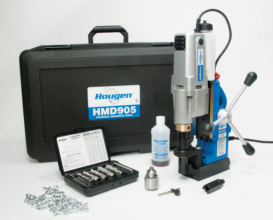 Hougen HMD905 Magnetic Drill 2 Speed Coolant Fabricators Kit Fractional - 115V 0905105
