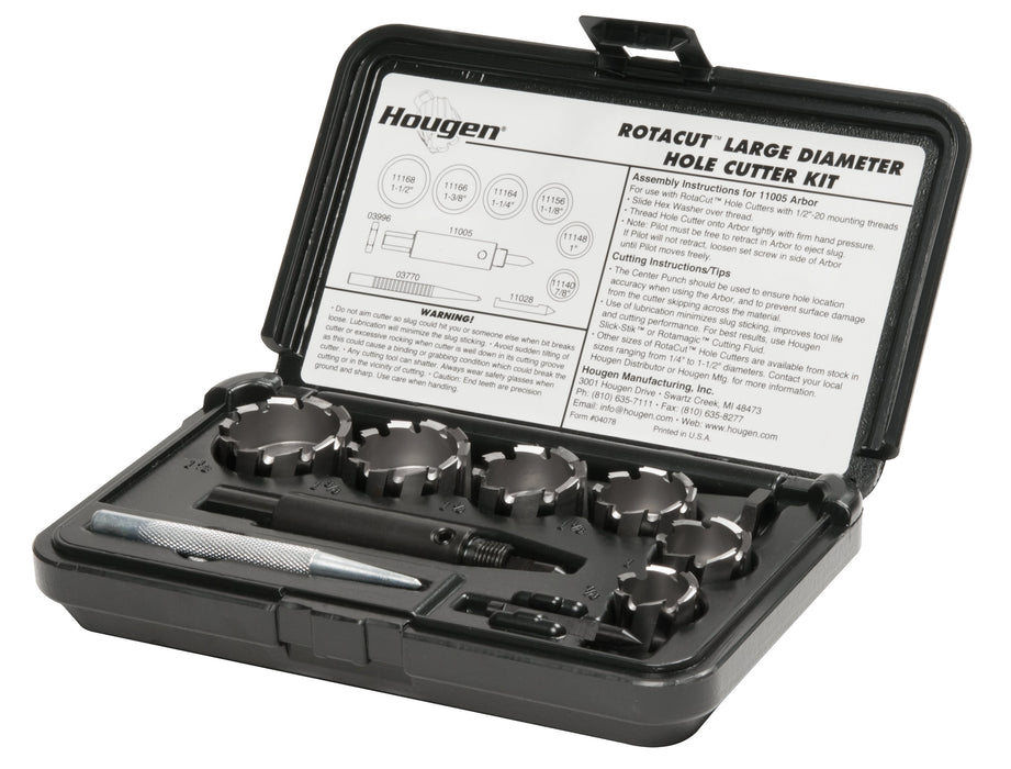 Hougen 11078-12 RotaCut Lg Dia. Hole Cutter Kit - Fractional (12 pack)