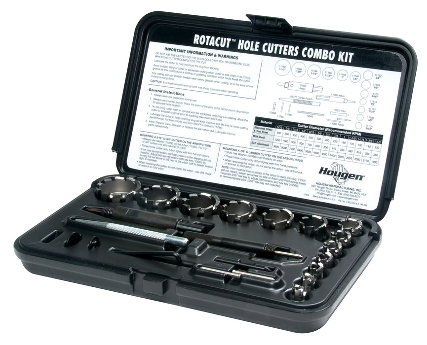 Hougen 11087 RotaCut Hole Cutter Combo Kit