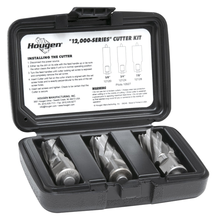 Hougen 12982-1 "12,000-Series" Cutter Kit - 5/8, 3/4, 7/8" 1" DOC