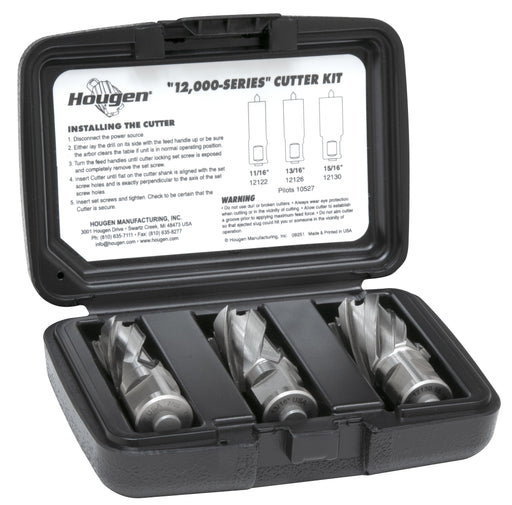 Hougen 12983-1 "12,000-Series" Cutter Kit - 11/16, 13/16, 15/16" 1" DOC