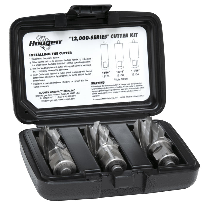 Hougen 12985-1 "12,000-Series" Cutter Kit - 13/16, 15/16, 1-1/16" 1" DOC