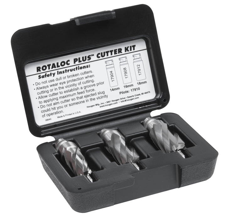Hougen 17805 RotaLoc Plus Cutter Kit 14, 16, 18mm