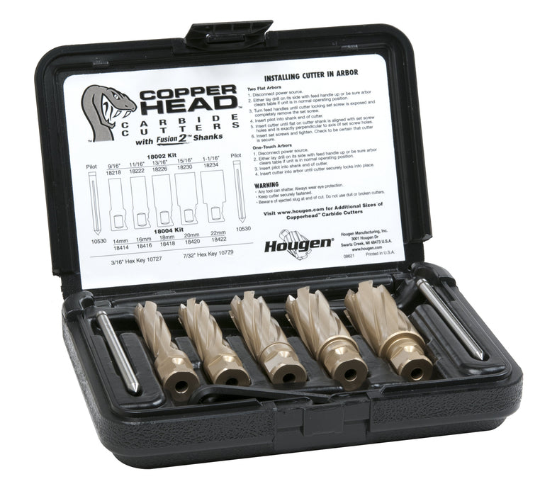 Hougen 18002 Copperhead Carbide Annular Cutter Kit - Fractional