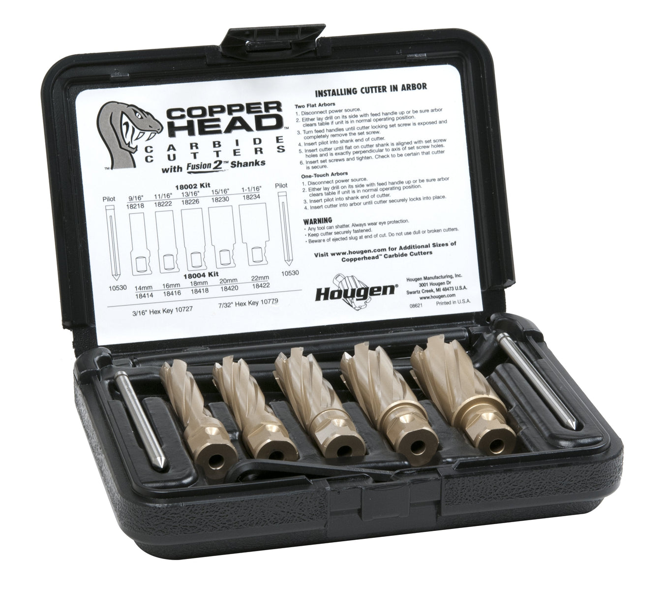 Hougen 18002 Copperhead Carbide Annular Cutter Kit - Fractional