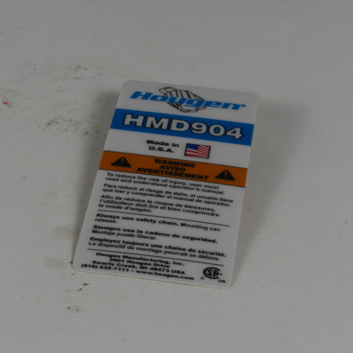 Hougen 07881 LABEL-HOUSING HMD904 CSA