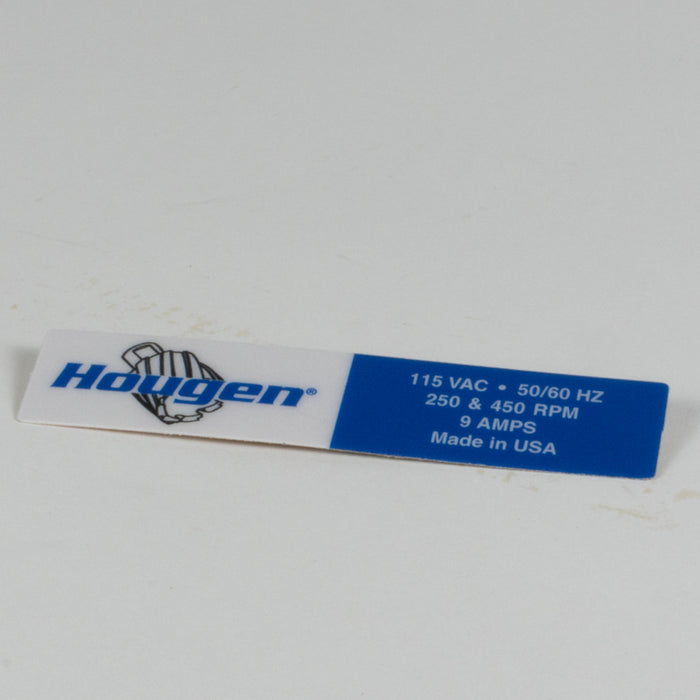 Hougen 07937 LABEL-MOTOR SPECIFICATION 905