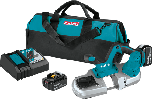 Makita XBP03T 18V LXT Lithium-Ion Cordless Compact Band Saw Kit, bag (5.0Ah)