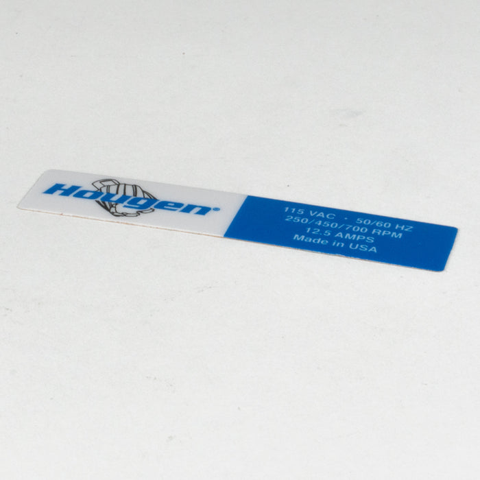 Hougen 09098 LABEL-MOTOR SPECIFICATION