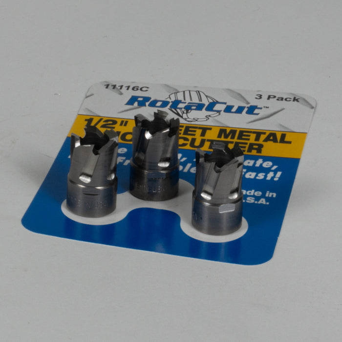 Hougen 11116C 1/2" RotaCut Hole Cutter (3 pack)