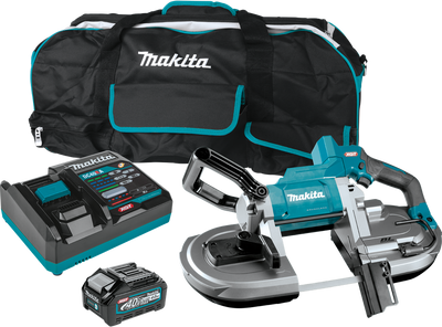 Makita GBP01M1 40V max XGT Brushless Cordless Deep Cut Portable Band Saw Kit, with one battery (4.0Ah)