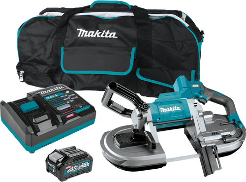 Makita GBP01M1 40V max XGT Brushless Cordless Deep Cut Portable Band Saw Kit, with one battery (4.0Ah)