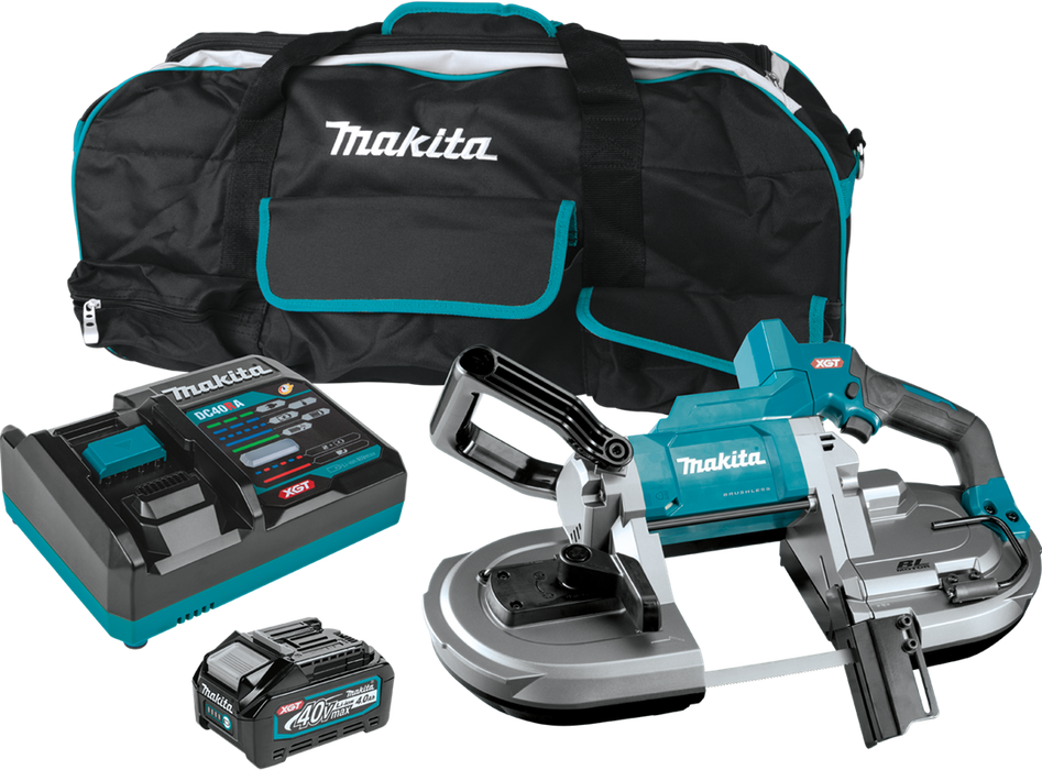 Makita GBP01M1 40V max XGT Brushless Cordless Deep Cut Portable Band Saw Kit, with one battery (4.0Ah)