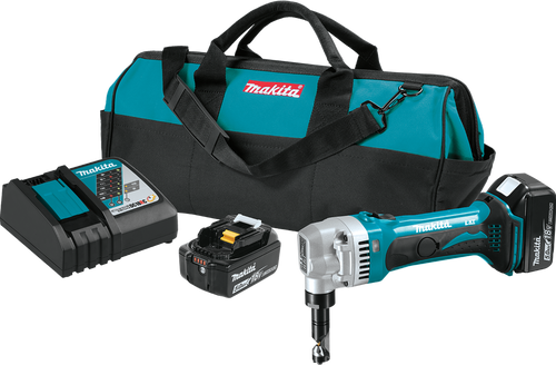 Makita XNJ01T 18V LXT Lithium-Ion Cordless 16 Gauge Nibbler Kit, bag (5.0Ah)