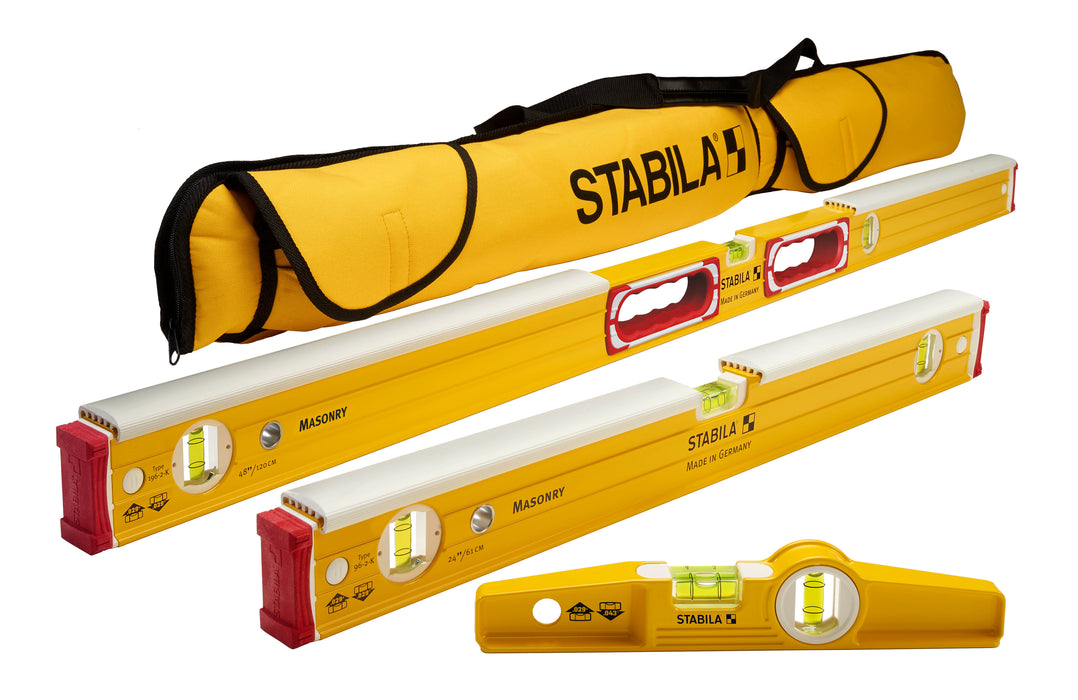Stabila TYPE 196-2 K MASON 3 LEVEL SET & CASE (Part #: 48296)