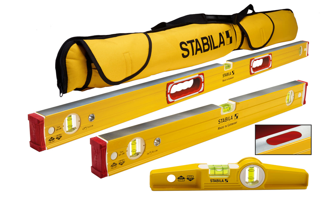 Stabila TYPE 96 M MAGNETIC 3 LEVEL SET & CASE (Part #: 48380)