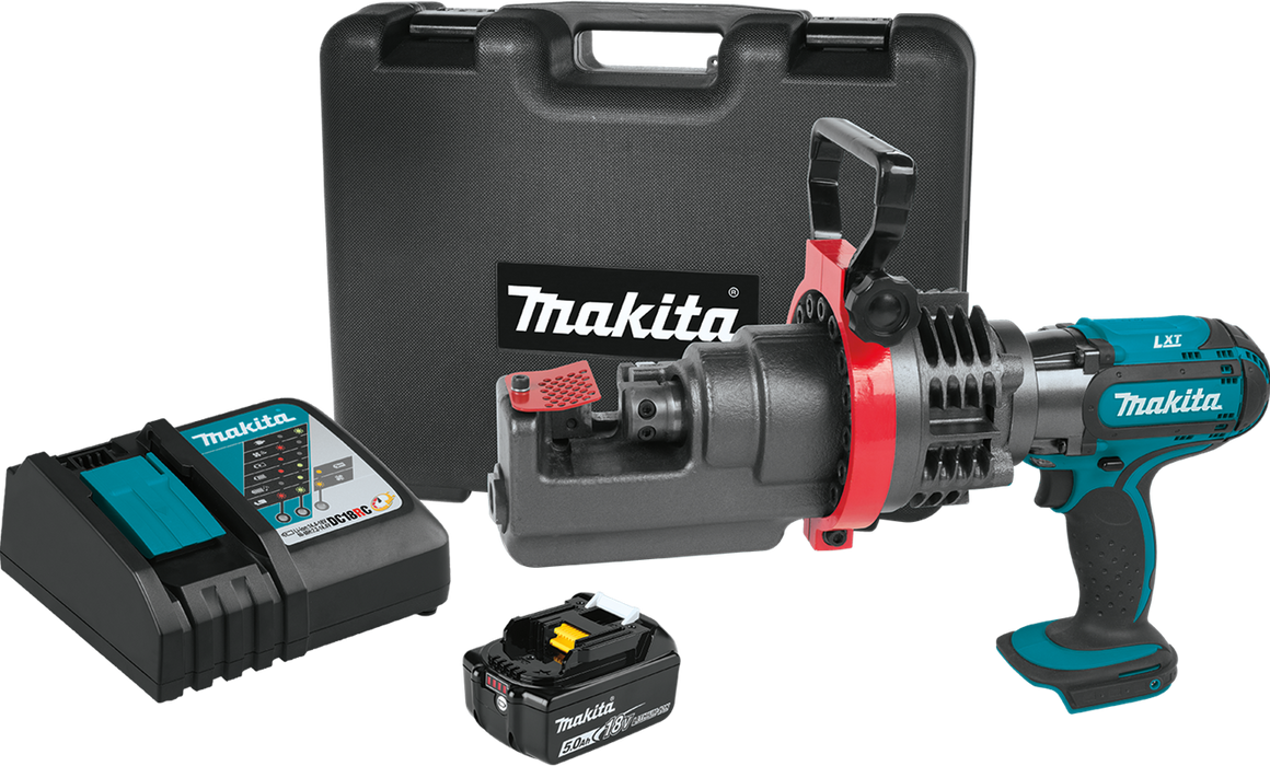 Makita XCS01T1 18V LXT Lithium-Ion Cordless Rebar Cutter Kit, case, with one battery (5.0Ah)
