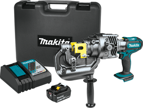 Makita XPP01T1K 18V LXT Lithium-Ion Cordless 5/16" Metal Hole Puncher Kit, case, with one battery (5.0Ah)