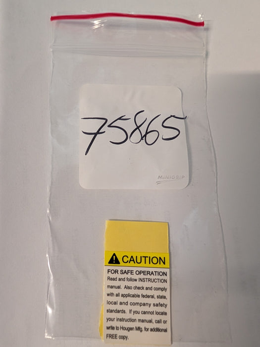 Hougen 75865 WARNING TAG
