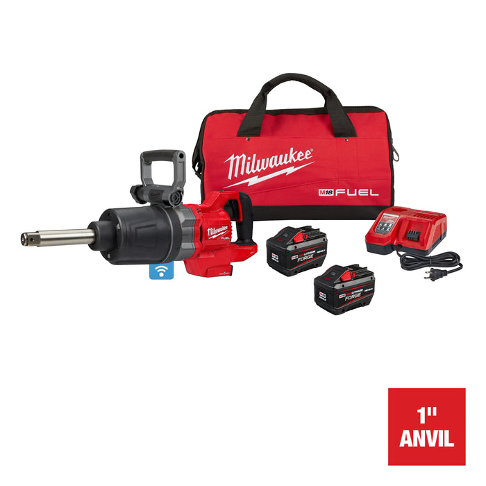 Milwaukee 2869-22HD M18 FUEL 1" D-Handle Extended Anvil High Torque Impact Wrench Kit with ONE-KEY
