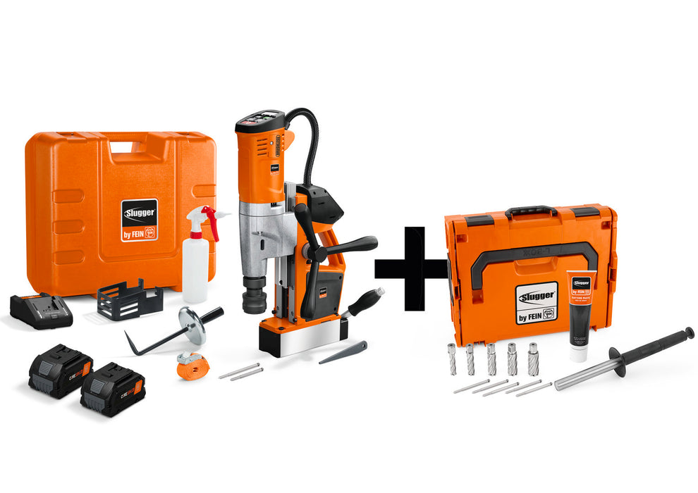 Fein Slugger by FEIN AJMU 137 PMQW 18 V AS Special Kit Cordless Universal magnetic base drill up to 1-3/8"