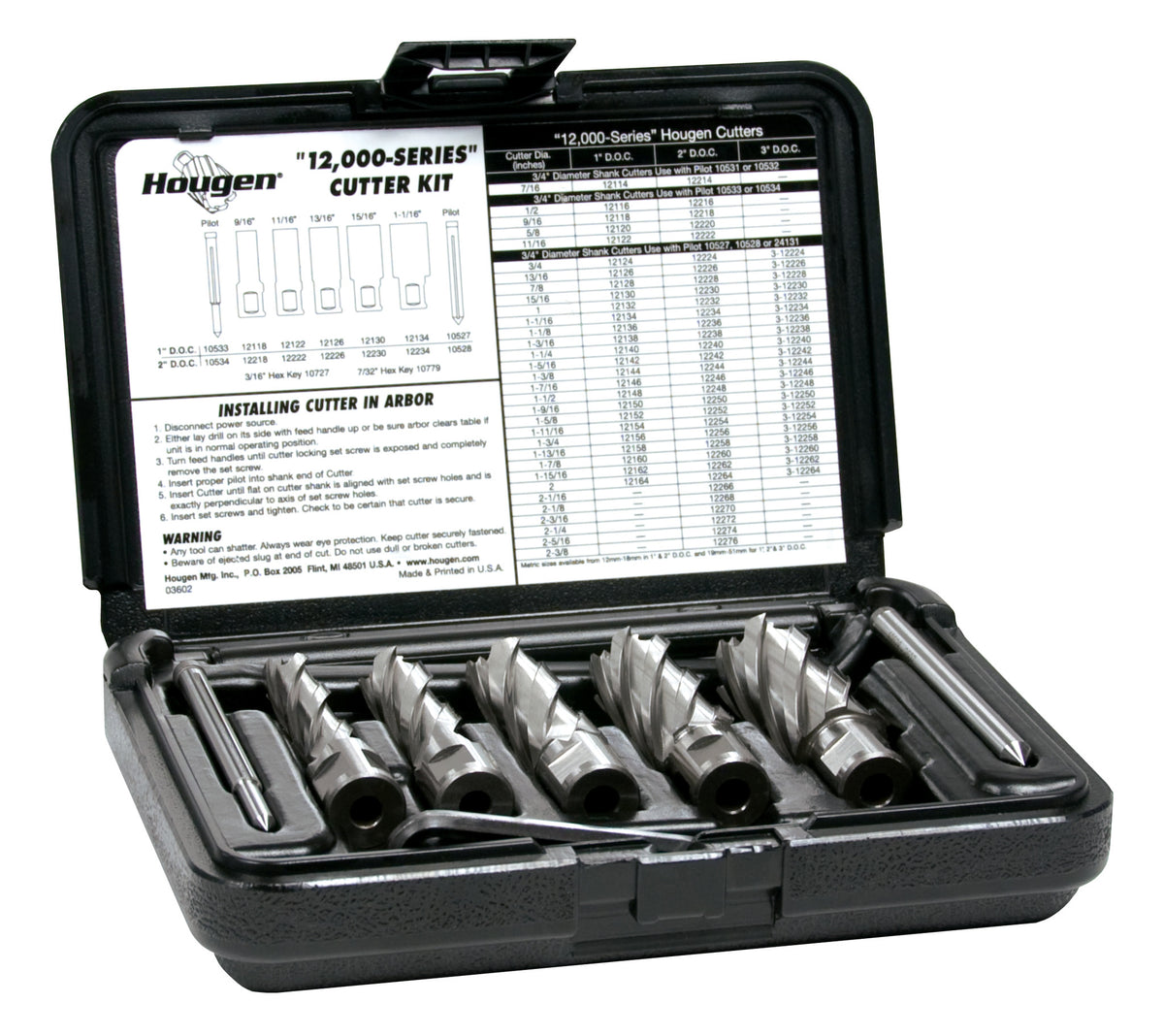Hougen 12002 9/16", 11/16", 13/16", 15/16", 1-1/16" Rotabroach Cutters ...