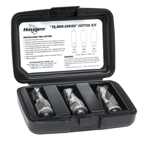 Hougen 12980-1 "12,000-Series" Cutter Kit - 1/2, 5/8, 3/4" 1" DOC