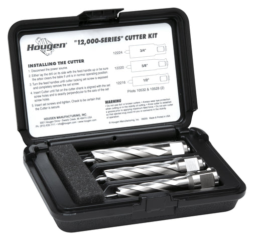 Hougen 12980-2 "12,000-Series" Cutter Kit - 1/2, 5/8, 3/4" 2" DOC