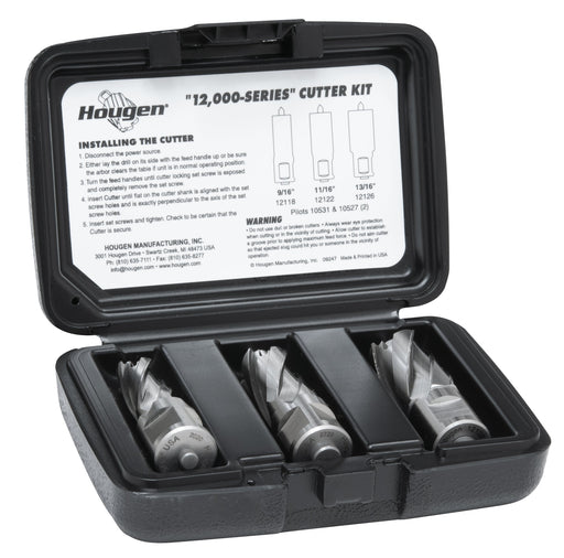 Hougen 12981-1 "12,000-Series" Cutter Kit - 9/16, 11/16, 13/16" 1" DOC