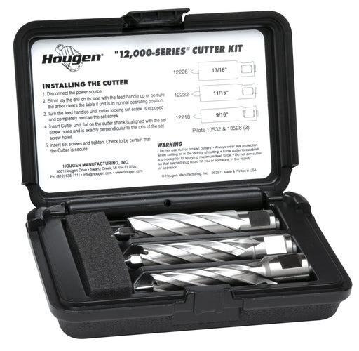 Hougen 12981-2 "12,000-Series" Cutter Kit - 9/16, 11/16, 13/16" 2" DOC