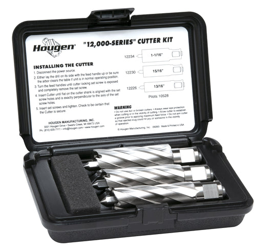 Hougen 12985-2 "12,000-Series" Cutter Kit - 13/16, 15/16, 1-1/16" 2" DOC