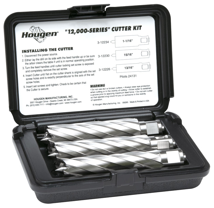 Hougen 12985-3 "12,000-Series" Cutter Kit - 13/16, 15/16, 1-1/16" 3" DOC